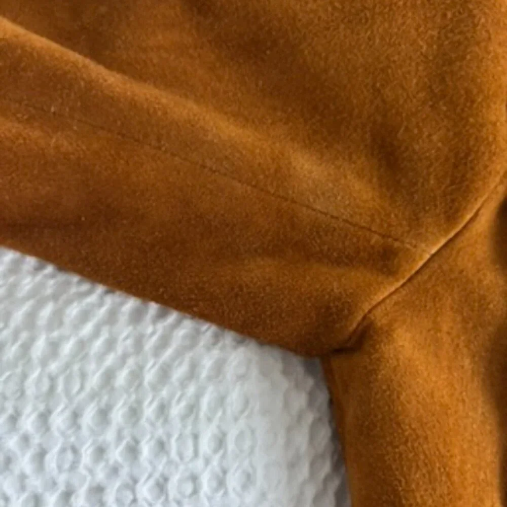 Rare Patricia Wolf Hand Painted Suede Fringe Jacket Western Made in Texas Small - Picture 8 of 10